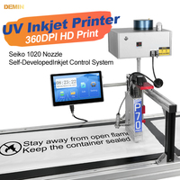 Imprimante jet d'encre UV semi-automatique à base d'huile DEMIN P70 Pro, nouvelle, vitesse élevée 100 m/min, résolution 360 dpi, design compact 30 cm, simple