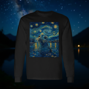 Camiseta de Manga Larga con Estampado Gráfico de la Noche Estrellada de Van Gogh, Cuello Redondo, Unisex para Adultos, Impresión Digital, Promocional - Product Image 3