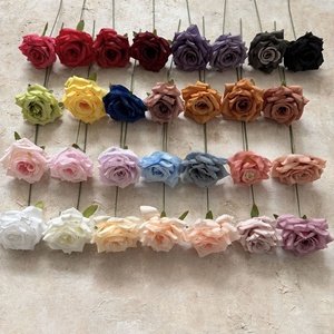 Têtes de roses artificielles de 10 cm pour mariage, anniversaire, fête, accessoires de gâteau DIY, décoration murale - Product Image 1