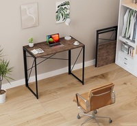 Bureau d'ordinateur pliable simple, gain de place, table pliable pour le bureau à domicile
