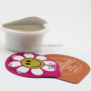 Easy-peel Foil Seasoning Sauce Cup Lidding Film Heat Seal Die Cut Embossing Aluminum Cover For Yogurt Cup Sealing Film