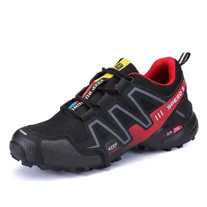 Popüler erkek yürüyüş botları ayakkabı açık düşük üst yürüyüş ayakkabıları alan eğitimi nefes örgü rahat ayakkabılar