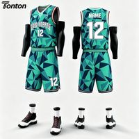 Tonton Maillot de basket-ball brodé de haute qualité en maille respirante, uniforme de basket-ball personnalisé, t-shirt de basket-ball, kit de basket-ball par sublimation