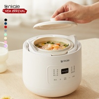 Mini marmite à ragoût électrique entièrement automatique de 1L, soupe en céramique étanche, mijoteuse préservant la santé.