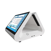 Café Boutique Double Affichage POS Machine Système Toblerone PC Supermarché Plat Écran Tactile Zero Bezel POS