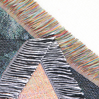 Couverture en tapisserie de football anime personnalisée OEM, mélange de polyester et de coton, douce, durable, résistante à la décoloration, tissée jacquard
