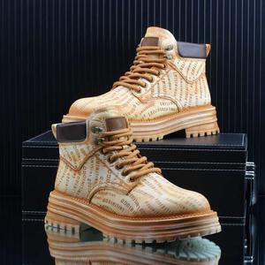 Nouvelles bottes de travail rétro pour hommes pour l'automne et l'hiver, bottes à <span class=keywords><strong>semelle</strong></span> épaisse, bottes de <span class=keywords><strong>moto</strong></span> - Product Image 1