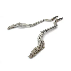 CSZ Long Tube Exhaust Headers Manifolds with Catalytic for Mercedes-Benz C63 AMG W204 6.2L V8 Downpipe