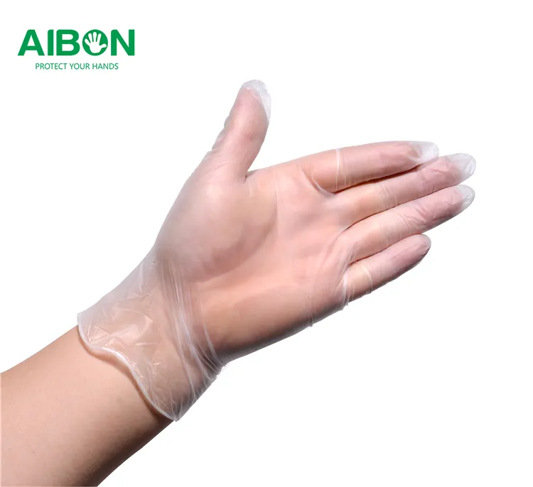 Lateks bambu elyaf tozsuz vinil tek kullanımlık toz tek kullanımlık eldiven