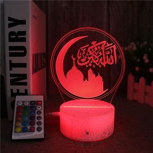 <span class=keywords><strong>Lampe</strong></span> de prière musulmane Ramadan à 16 couleurs, lampes LED 3D, lumière de nuit islamique, <span class=keywords><strong>lampe</strong></span> de table, symbole de piété, <span class=keywords><strong>lampe</strong></span> de lune Coran - Product Image 3