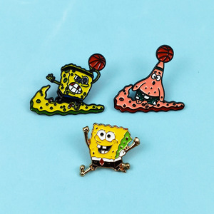 Lindo Broche <span class=keywords><strong>de</strong></span> <span class=keywords><strong>Bob</strong></span> <span class=keywords><strong>Esponja</strong></span>, Serie Deportiva <span class=keywords><strong>de</strong></span> Baloncesto, Insignia <span class=keywords><strong>de</strong></span> Dibujos Animados <span class=keywords><strong>de</strong></span> Patricio Estrella, Accesorio Decorativo para Mochila Escolar - Product Image 3
