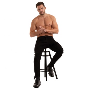 Dropship Jeans da uomo Slim Fit da lavoro abbigliamento formale senza strappi Jeans in Denim di base pantaloni da uomo alla moda <span class=keywords><strong>Jens</strong></span> pantalone per uomo - Product Image 6