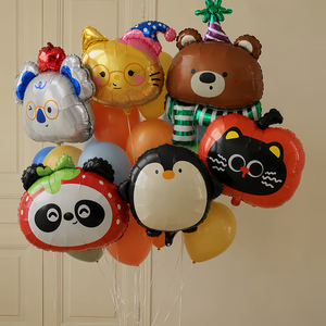 Globos de Aluminio con Cabeza de Animal de Dibujos Animados Estilo INS, Globos con Cabeza de Koala y Gato para Niños, Decoraciones para Fotos de Fiesta de Primer Cumpleaños - Product Image 2