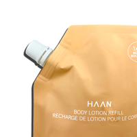 Recharge Mylar, bouchon à vis, pochette de bec en plastique, Stand up shampoing crème de lavage liquide cosmétique emballage avec Valve