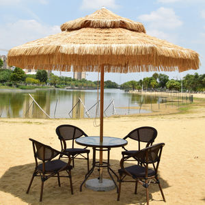 Double couche patio paille parapluie plage paille parapluies extérieur <span class=keywords><strong>table</strong></span> chaise <span class=keywords><strong>avec</strong></span> parapluie - Product Image 4