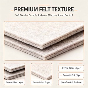 Panneau insonorisant et absorbant le son en feutre de fibre de polyester moderne, ignifuge et écologique, pour murs extérieurs, salons et hôpitaux - Product Image 5