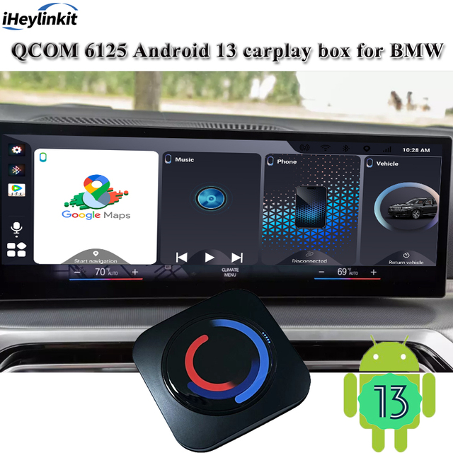 Carplay Ai Box for BW / Universal Car Thats Original Wireless Carplay-  8+128g QCOM 6125 Solution 8core with Android 13.0 System