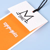 Vente chaude Étiquettes de vêtements en papier écologiques personnalisées Logo personnalisé imprimé Étiquettes suspendues pour vêtements