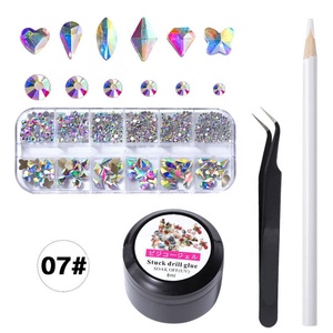120pcs/Box Flatback AB Color Glass Stones Glitter Diamond UV <strong>Gel</strong> Tips Decoration <strong>3D</strong> <strong>Nail</strong> <strong>Art</strong> Decor <strong>Nail</strong> Crystals Rhinestones
