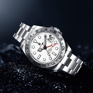 Reloj de Lujo para Hombre de 39 mm con Logotipo Personalizado, Zafiro NH34 <span class=keywords><strong>GMT</strong></span>, Automático, Mecánico, Sin Logotipo, Reloj de Acero Inoxidable de Lujo Explore <span class=keywords><strong>Master</strong></span> - Product Image 1