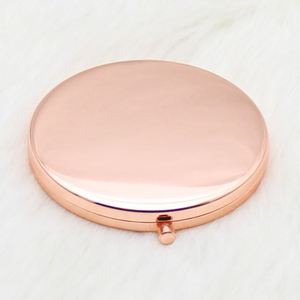 Personalized Rose Gold <b>Make</b> up Mirror Bridesmaid Wedding Guest Gift Round Metal Pocket Makeup Mirror Holiday Mother's Day - Product Image 6