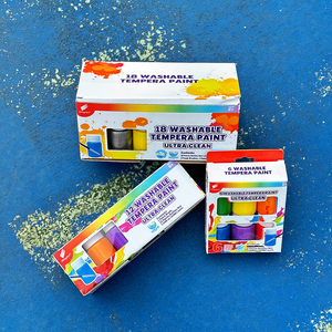 <span class=keywords><strong>12</strong></span> colori 30ml Set di vernice a Tempera primaria Super lavabile Art Supply con attraente scatola finestra per bambini 3 + anni - Product Image 6