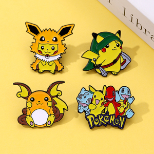 Yini Pokémon men Pin <span class=keywords><strong>Pikachu</strong></span>, eevee Starter Pokémon thiết kế ve áo trâm cài cho túi quần áo thời trang theo chủ đề Anime - Product Image 4