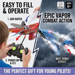 Avión de Combate RC de Aleación CD con Pulverizador de Niebla Fría y Luces LED, Juguete de Avión de Control Remoto de Metal con Rotación 360° <span class=keywords><strong>para</strong></span> Niños y <span class=keywords><strong>Adultos</strong></span> - Product Image 2
