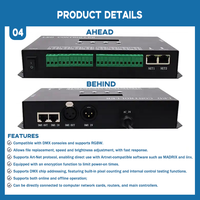 Prix d'usine bon marché H807SA 8 ports Artnet DMX SPI LED Pixel Controller permet le contrôleur de console DMX512 de carte SD