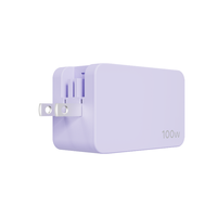 Adaptador de Corriente USB C Multipuerto GaN de 100W, Cargador con Enchufes EU, AU, UK, Tipo-C, Carga Súper Rápida para Laptop, Teléfono, Notebook