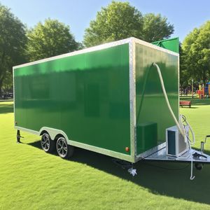 Carro Remolcable Comercial de Acero Inoxidable para Venta de Helados y Snacks, Camión Dispensador de Comida, Carrito de Concesiones, Remolque de Catering para Alimentos y Dulces - Product Image 1