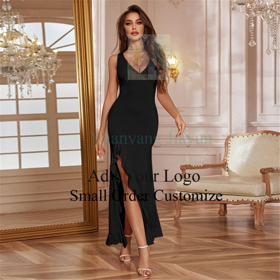 Sexy Long Gown with Slit - Elegant Women's Evening Dress