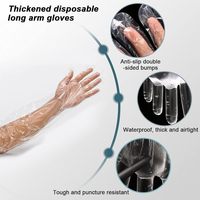 Guantes obstétricos veterinarios desechables, guantes de palpación rectal, guantes de inseminación artificial de vaca
