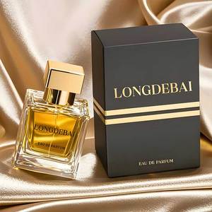 Custom Crimp Perfume Spray <b>Bottle</b> 100ml Perfume Glass <b>Bottle</b> 50ml Clear Square Luxury Empty Perfume <b>Bottle</b> with Gold Lid - Product Image 2
