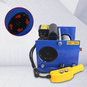 กว้านไฟฟ้าแนวตั้งขนาดเล็ก รับน้ำหนัก 100 กก./1 ตัน/2 ตัน พร้อมมอเตอร์เกียร์แบบหนอนเหล็กใหม่ ยกของได้รวดเร็ว ดึง ลาก ยก ใช้สลิงโซ่ - Product Image 3