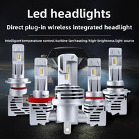 Phares LED M3 pour voiture H4 à branchement direct, faisceau combiné haut/bas, 12V 6000K, haute puissance 24W 3500LM, amélioration de véhicule H7