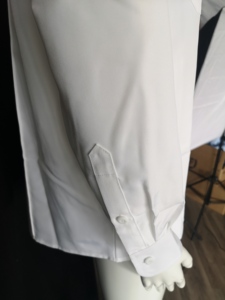 Chemises habillées d'affaires unies et décontractées en coton polyester soie pour hommes - Product Image 4