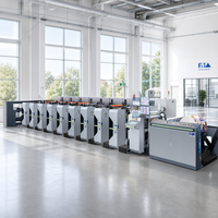 Machine d'impression flexographique automatique en promotion pour papier kraft, sacs tissés en PP, gobelets, cartes, certifiée CE, vitesse de 240 m/min
