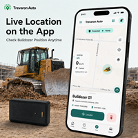 Traceur GPS magnétique Trevaron Auto 10000mAh pour engins lourds, localisateur de chantier avec surveillance par application pour la sécurité des chantiers