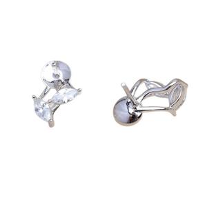 Pendientes de botón de moda Wenchi de plata 925 con perla cuadrada de lujo, accesorio de joyería DIY semiterminado, base 10-11, 15633, China - Product Image 5