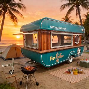 Energy Efficient Mobile Food Van Low Power Consumption Food Cart - Product Image 1