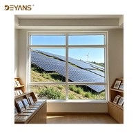Ventana Fija de Aluminio de Piso a Techo, Ventana Panorámica Grande para Villa