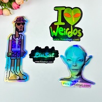 Autocollant de logo holographique en vinyle découpé résistant aux UV de haute qualité imprimé sur mesure Autocollants d'hologramme 3D durables et étanches aux UV