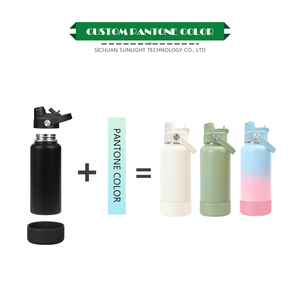 Bouteille d'eau isotherme en acier inoxydable 304 de 32 oz avec double couvercle anti-fuite, revêtement poudré, isolation sous vide en cuivre, sans BPA, idéale pour la gym - Product Image 5