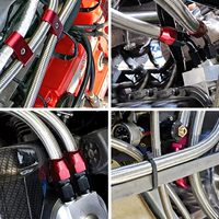 Kit de raccords de conduite de carburant en nylon tressé en acier inoxydable PTFE noir An6 An8 An10 E85, assemblage et installation personnalisés