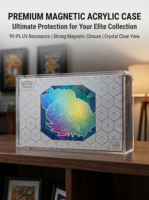 Boîte de présentation en acrylique transparente résistante aux UV pour PKMN Terapagos EX UPC Ultra Premium Collection Box, boîte de protection avec couvercle magnétique