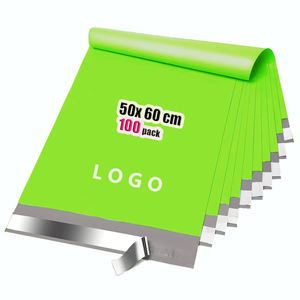 Sacs de Courrier Verts Imperméables en Gros 50x60cm, Lot de 100, Sacs Logistiques Personnalisés Épaissis Auto-adhésifs pour Vêtements de Grande Taille - Product Image 1