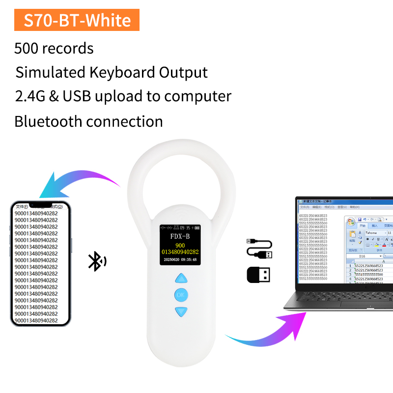 S70 Blanc (USB, BT, 2,4G)