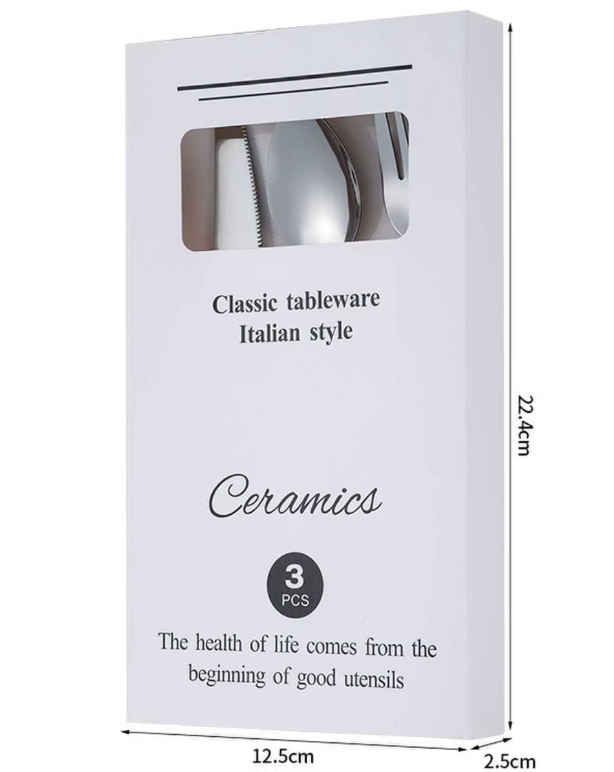 Coffret cadeau fromage trois pièces [poignée plastique + acier 410]