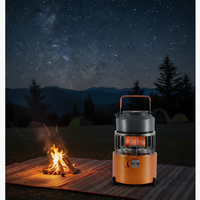 Réchaud de camping à bon prix 2 en 1, chauffage et cuisinière au gaz d'extérieur avec construction pour une durabilité en aventure en plein air, pêche